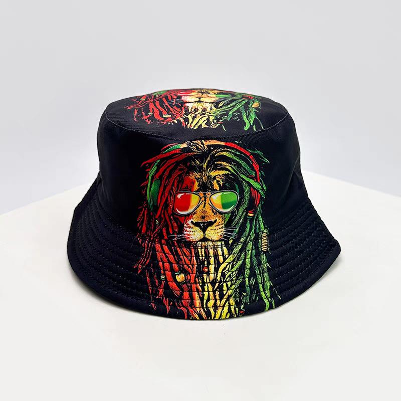 Nuovi Cappelli a Secchiello alla Moda con Graffiti Protezione Solare Stampa Lettere Moda Cappello da Pescatore Primavera/Estate Unisex Ombreggiatura Esterna Cappello da Pesca