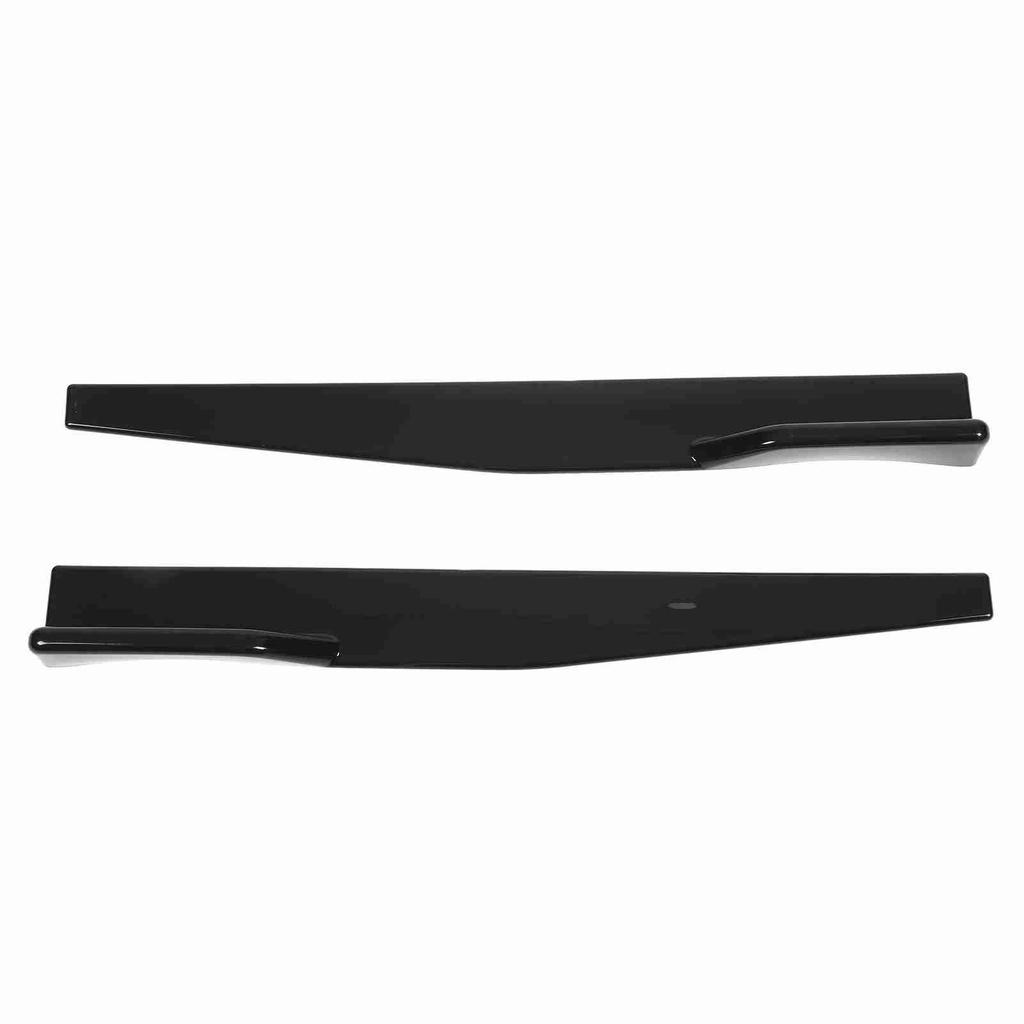 2Pcs Side Skirt Spoiler Left Right 860mm Glossy Black Reduce Air Resistance ABS Scratch Resistant Universal for Cars
