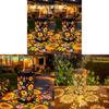 Sonnenblumen-Solar-Gartenleuchte mit Metallskulptur für die Außendekoration des Gartens