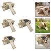 Convertible Wooden Hamster House, Guinea Pig Enclosure, Chinchilla Hut, Feeding Area And Spa