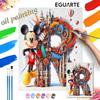 DIY Oil Painting Kits Mickey Letter R Castle Feather Art Hand Painting Home Decor Craft Gift Ideas For Room Wall Decoration Set