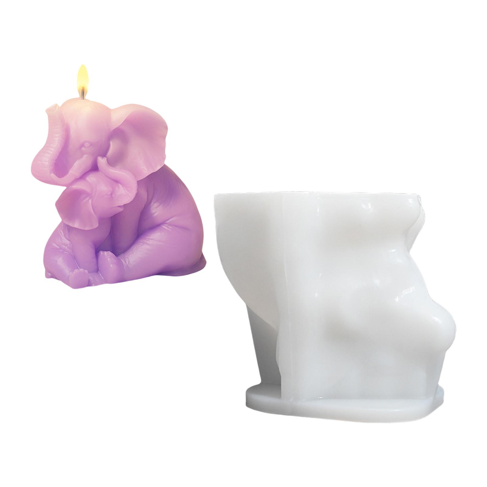 

Статуэтка животного слона Силиконовые формы для изготовления свечей и мыла Гипсовый декор Легкая выемка Эпоксидная смола Силиконовые формы