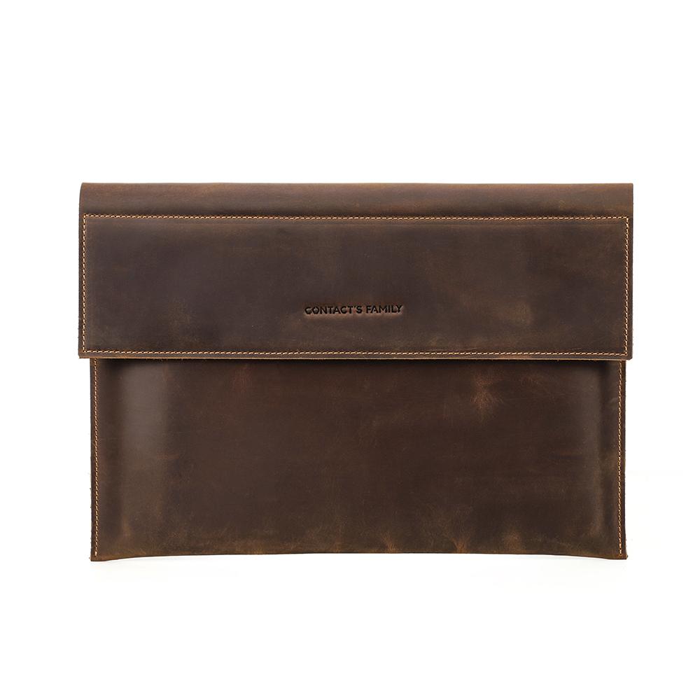 

Genuine Leather Laptop Case For Macbook Air 13 M1 M2 M3 M4 Macbook Pro 14 15 16 Sleeve Cover Men Notebook Computer Carrying Bag Air 13.6 A2681 A3113 кофейный