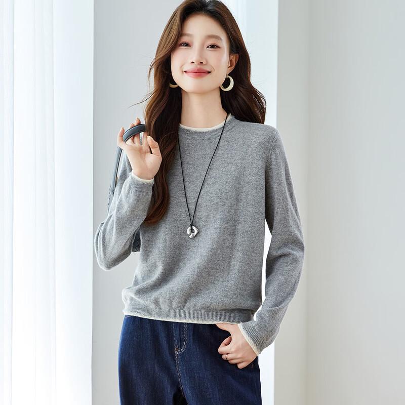 Srcr Women's 100% Cashmere Faux Two-Piece Sweater