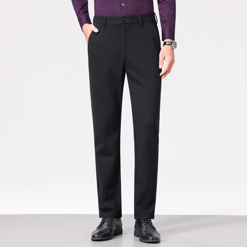 Pierre Cardin Men's Lyocell Blend Thickened Wool Business Casual Trousers