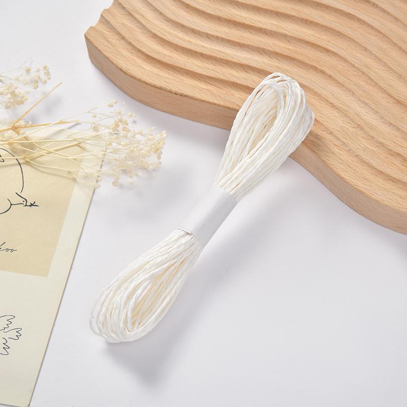 Doppelsträngiges Farb-Papierseil Durchmesser 2 mm, handgewebtes Kindergarten-Kraftpapierseil Farb-Papierseil Geschenkbox Verpackung