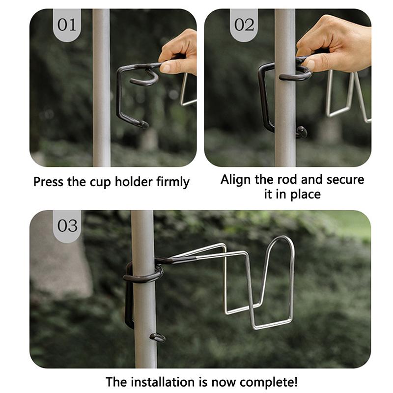 

Крючки-держатели для световой стойки из нержавеющей стали, портативные держатели для фонаря на шесте палатки, подвеска для фонаря для охоты, рыбалки, походное оборудование