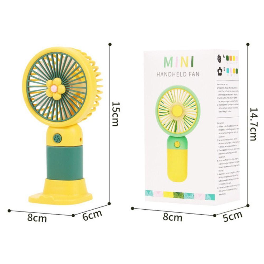 Plastic USB Charging Fan Handheld Desktop Fan Cartoon Mini Portable Fan Cooling