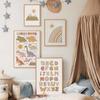 Wandkunst Kinderzimmer Dekoratives Poster Cartoon Neues Baby Dinosaurier Süßes Herz Alphabet Kindergarten Leinwand Malerei Druck Wandbild
