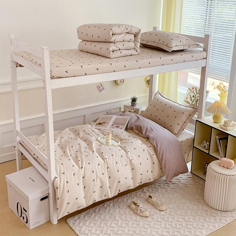 Dormitory Bed Three-piece Set Bed Sheet Quilt Cover Pillowcase Dormitory Single Bedding Complete Set