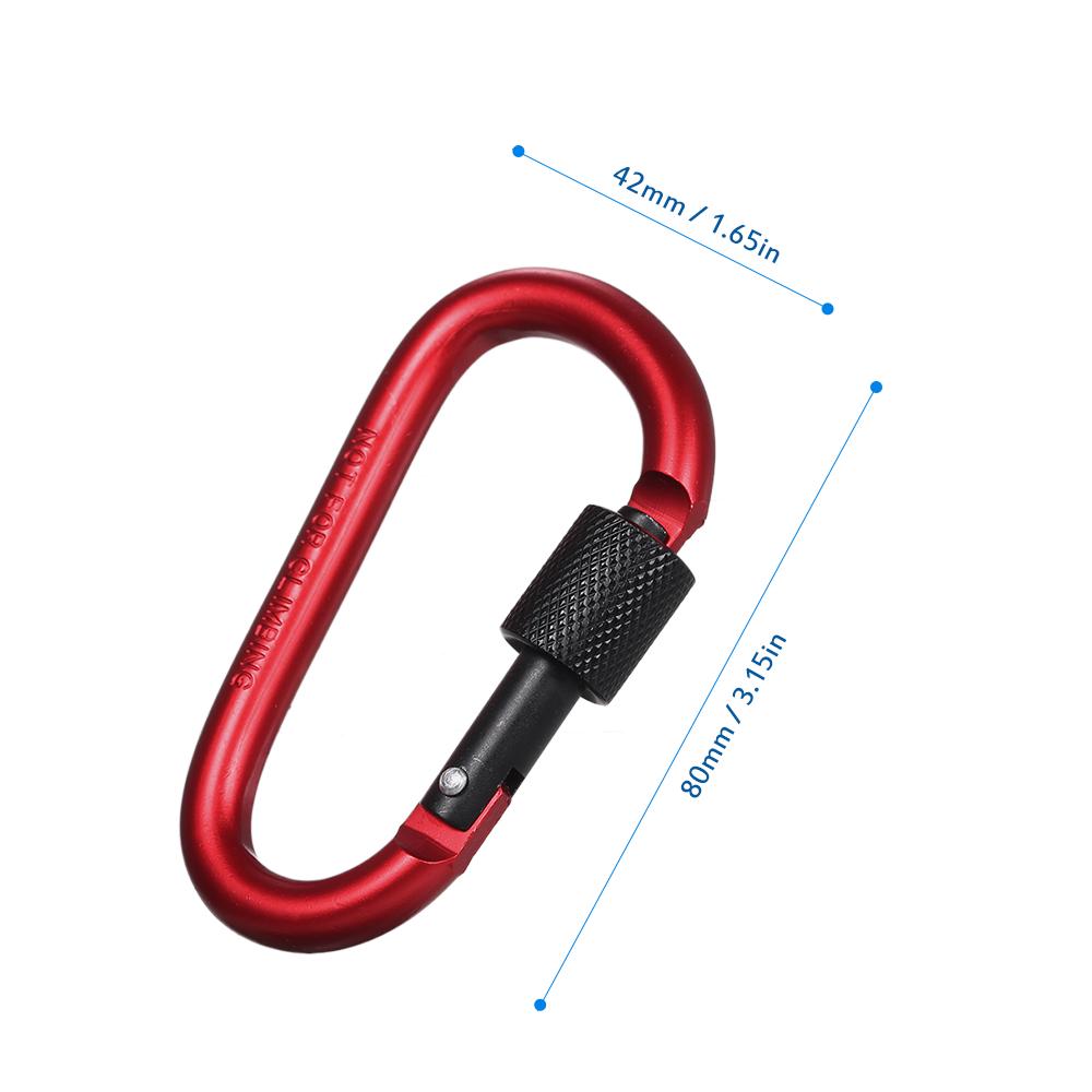 Satın alın Ultra Strength Metal Locking Carabiners Clip Outdoor Backpack Hanging D Shape Buckle