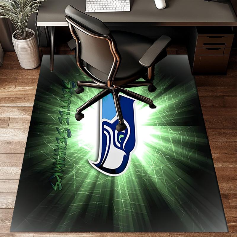 Seahawks Team Spirit Rug Game Carpet, Floor Mat for Bedroom Living Room Entryway Rug, Home Decor Idea Gift for Christmas Birthday