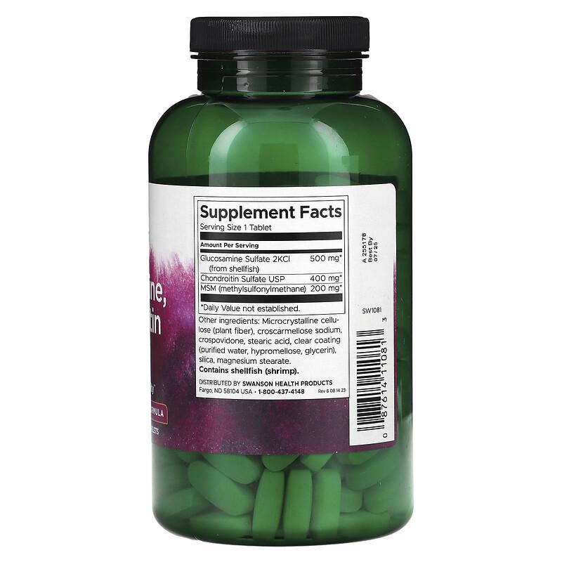 Glucosamine, Chondroitin & MSM, 240 Tablets