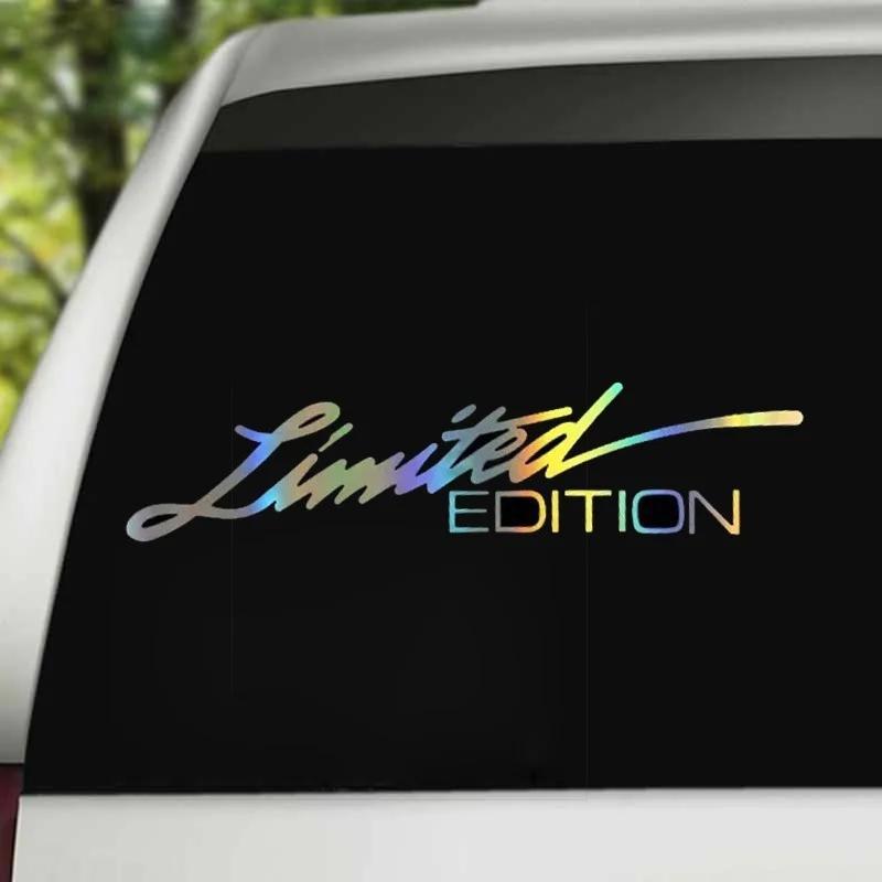 New LIMITED EDITION Car Laser Stickers Creative English Letter Vinyl Decals Fashion Auto Body Glass Reflective Sticker Decor
