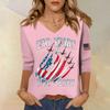 Womens Spring Tops V Neck 250 Years 1776 2026 Print Summer Shirts for Women Dressy Tops for Women Casual Style