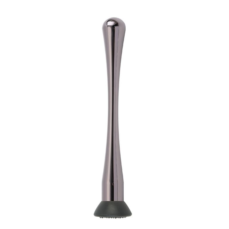 

Stainless Steel Cocktail Muddlers With Grooved Nylon-Head Professional Bar Tool Create Delicious Fruit Base Drinks чорний