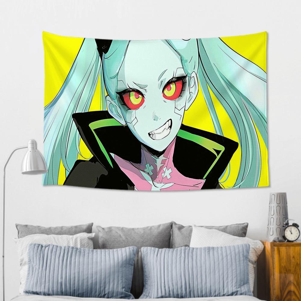 CCyberpunk EEdgerunners Tapestry Room Decor Wall Cloth Party Hanging Background Room Decor Baby Room
