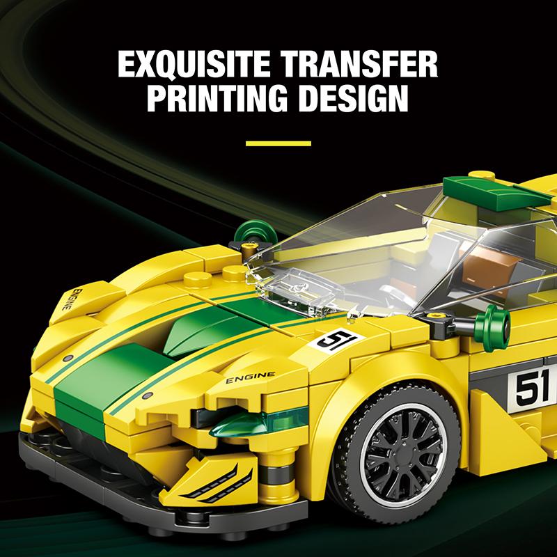 Non-Toxic 368Pcs City Technology Sports Car Building Blocks Moc Famous Racing Supercar Model Vehicle Bricks Children Toys Ideas Birthday Gifts
