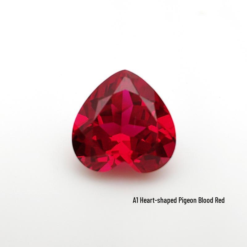 Aocai Baoshi Heart-Shaped Pigeon Blood Red Ruby, Precision Cut, 4-10mm Stone for Jewelry 4mm/0.35ct