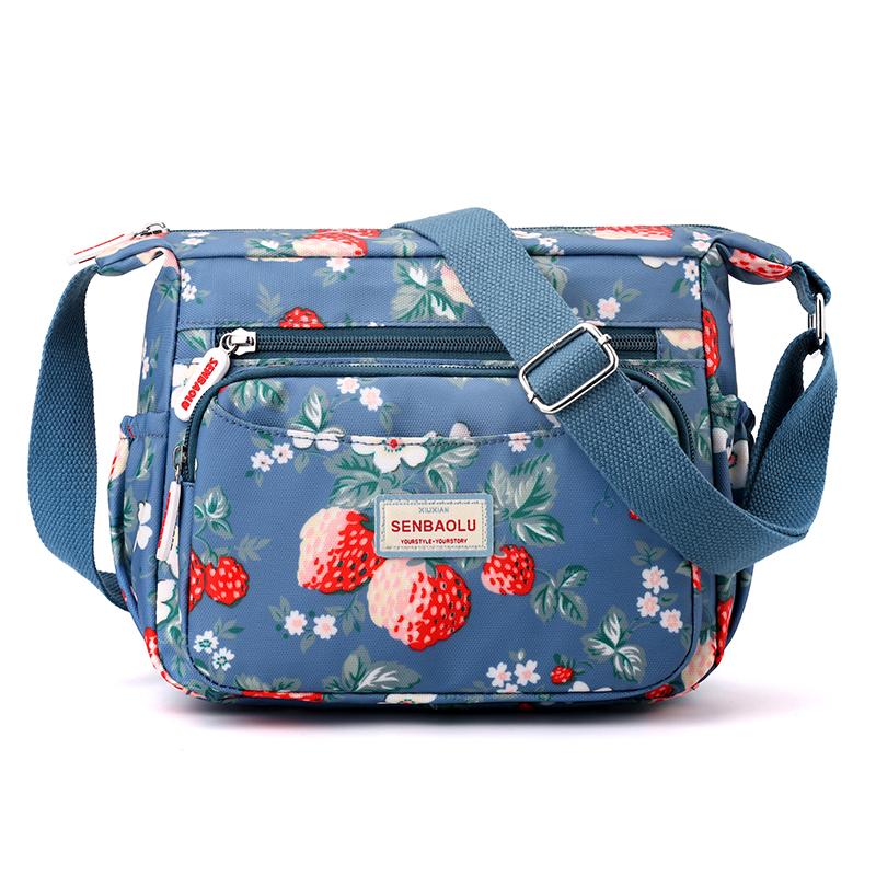 Women's Nylon Bag Printed Bag Small Bag Shoulder Crossbody Bag Middle-Aged Mother's Bag