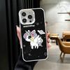 Pink Unicorn Rainbow Soft Phone Case for iPhone 15 16 17 Pro Max 17Air 16E 14 Plus 13 12 Mini Shockproof Cover Back Shell