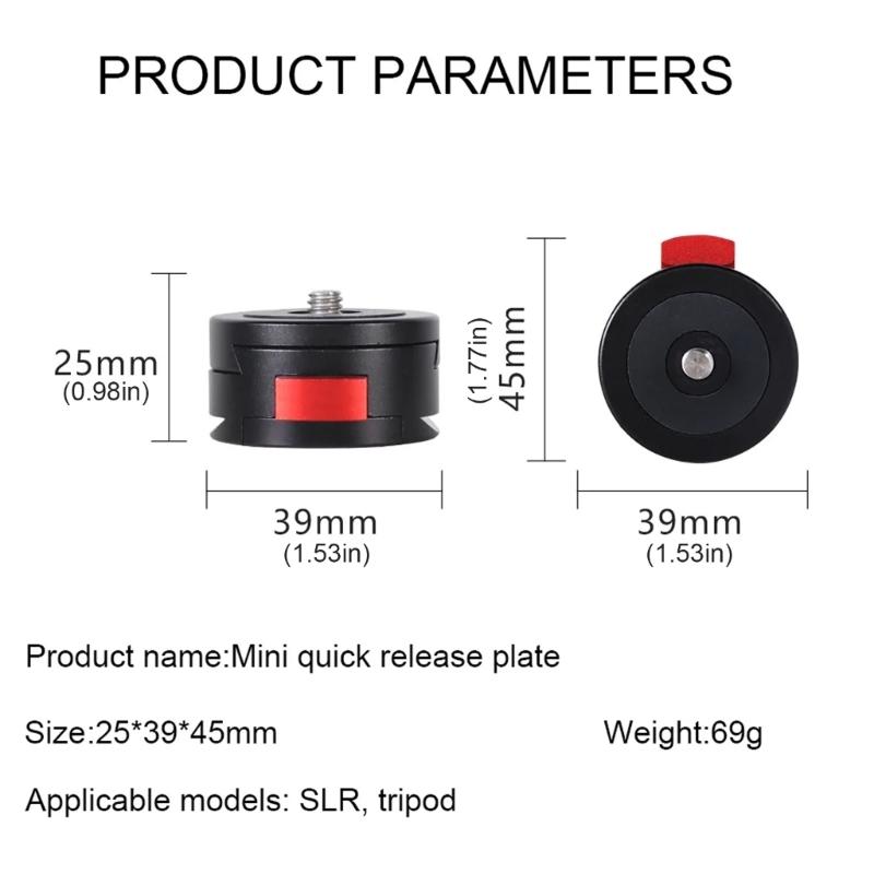 Metall V-Lock Schnellwechsel-Montageplatte Kompakter Leichter Kamera-Montageadapter Für DSLR Camcorder Stativ-Setups