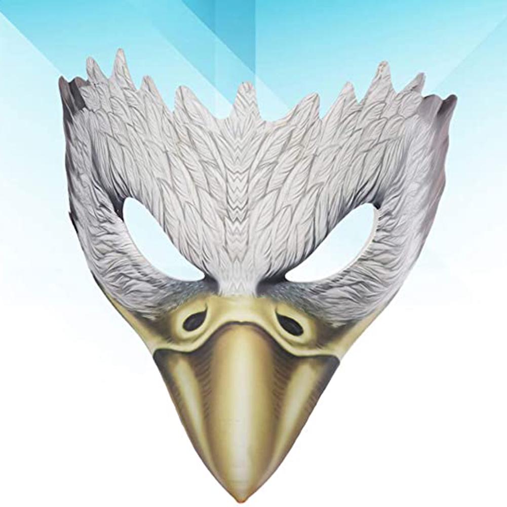 Cosplay Eagle Face Cover PU EVA White Costume Eagle Face Cover Lightweight for Holiday Theme Party Cosplay Eagle Face Cover