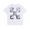 9014 Off-White 2025 Frühjahr/Sommer Neue Rendering Pfeilmuster Rundhals Kapuzen Kurzarm Herren- und Damen-T-Shirts