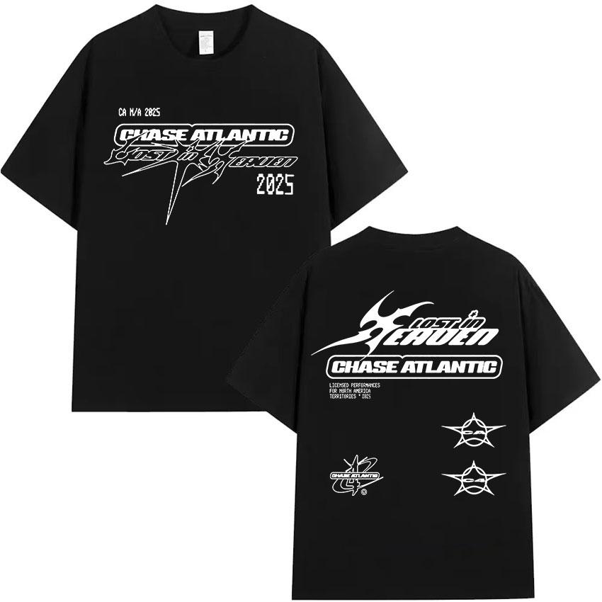 Chase Atlantic Lost In Europe and UK Tour 2025 T Shirts Men's Hip Hop Rock Band Clothing T-shirt Man 100% Cotton Oversized Tees