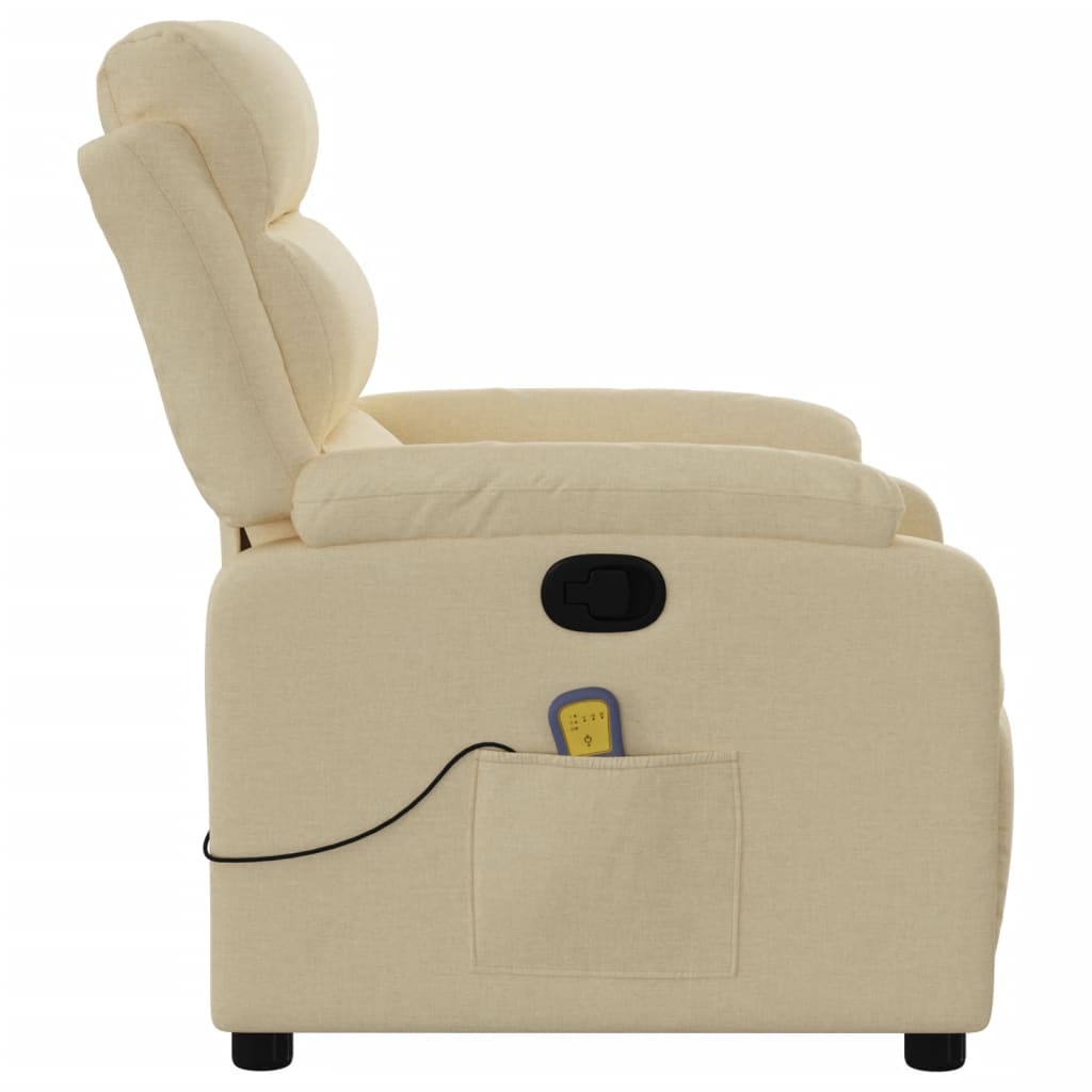 Massage Relax Chair Cream Colored Fabric