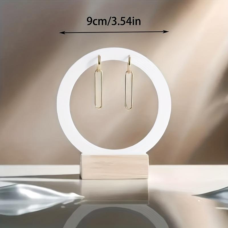 1Pc Minimalist Earring Display Stand, Earring Organizer And Jewelry Holder, Perfect for Showcasing Earrings on a Tabletop Round