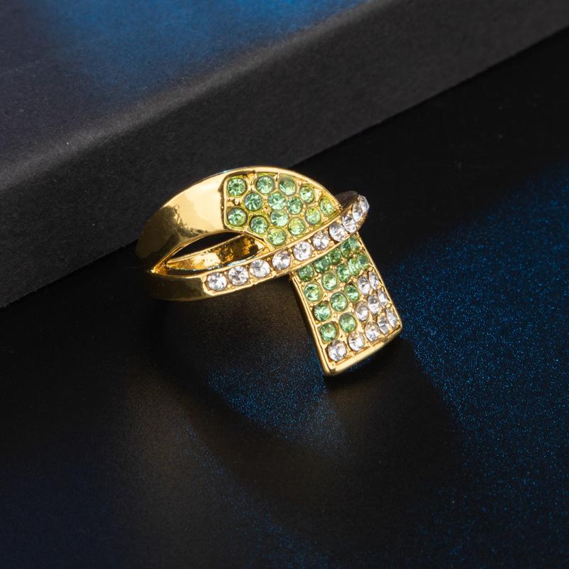 Natural Jade Yellow Jade Gemstone Fashionable Wedding Ring Jewelry