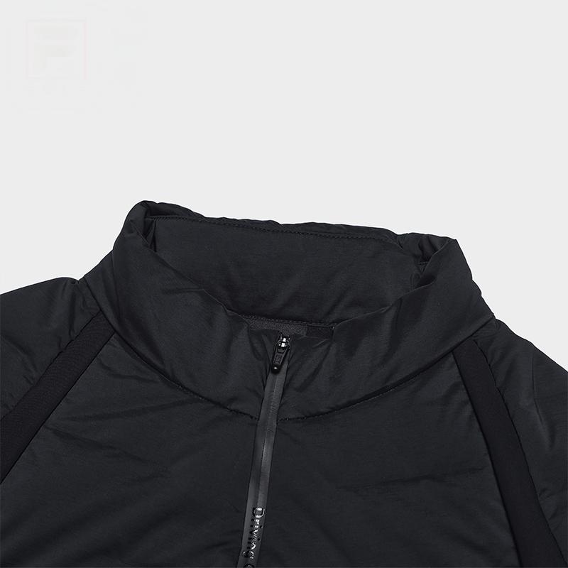 Fila Golf Series Lightweight Comfortable Warm Zip-Up Down Jacket Women Outerwear Deep-Black A11W445907F-BK