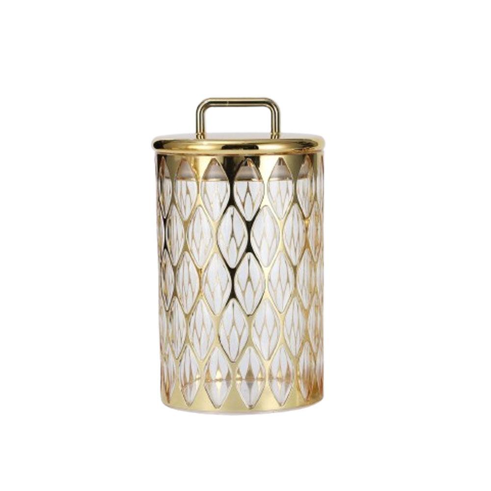 Gold-plated Food Storage Jar Acrylic Storage Box Decorative Jar Sealed Jar  Home Decor