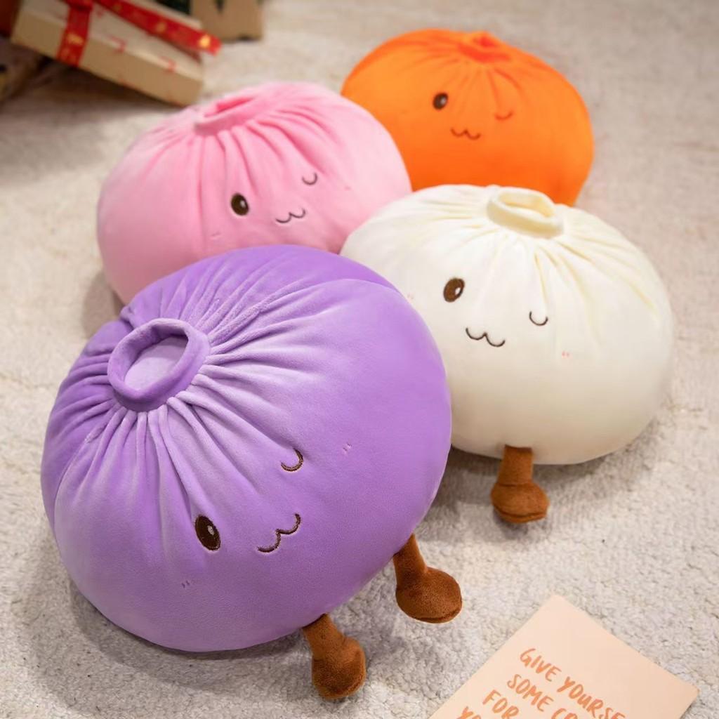 Creative Soft Baozi Plush Pillow With Pp Cotton Filling For Kids And Adults