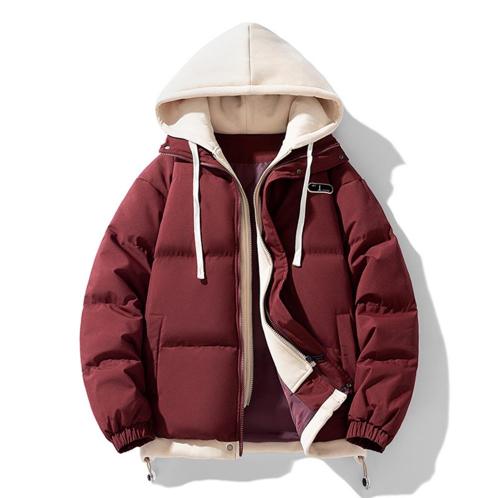 

Парная мода 8-цветная фейковая двухпредметная хлебная одежда для тепла, модная и универсальная повседневная общественная хлопковая одежда S