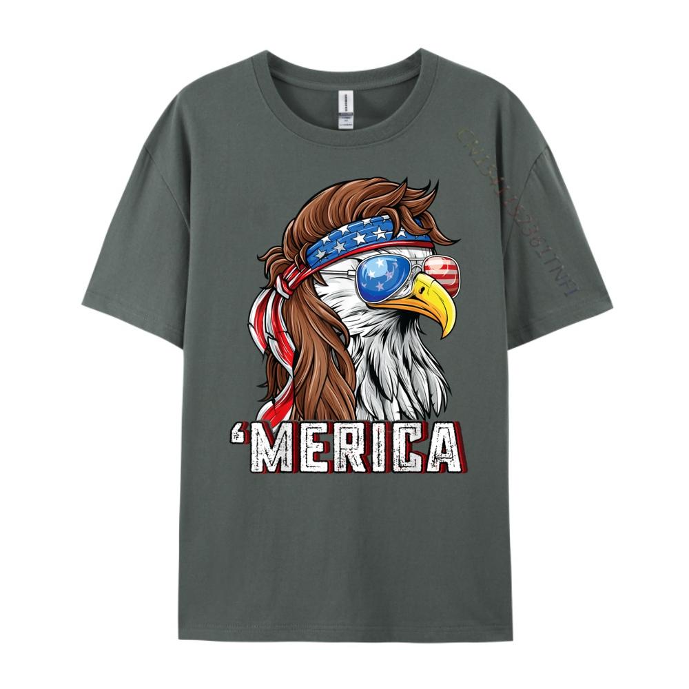 Merica USA American Flag Patriotic 4th of July Bald Eagle Funny Shirts Camiseta Easter Day