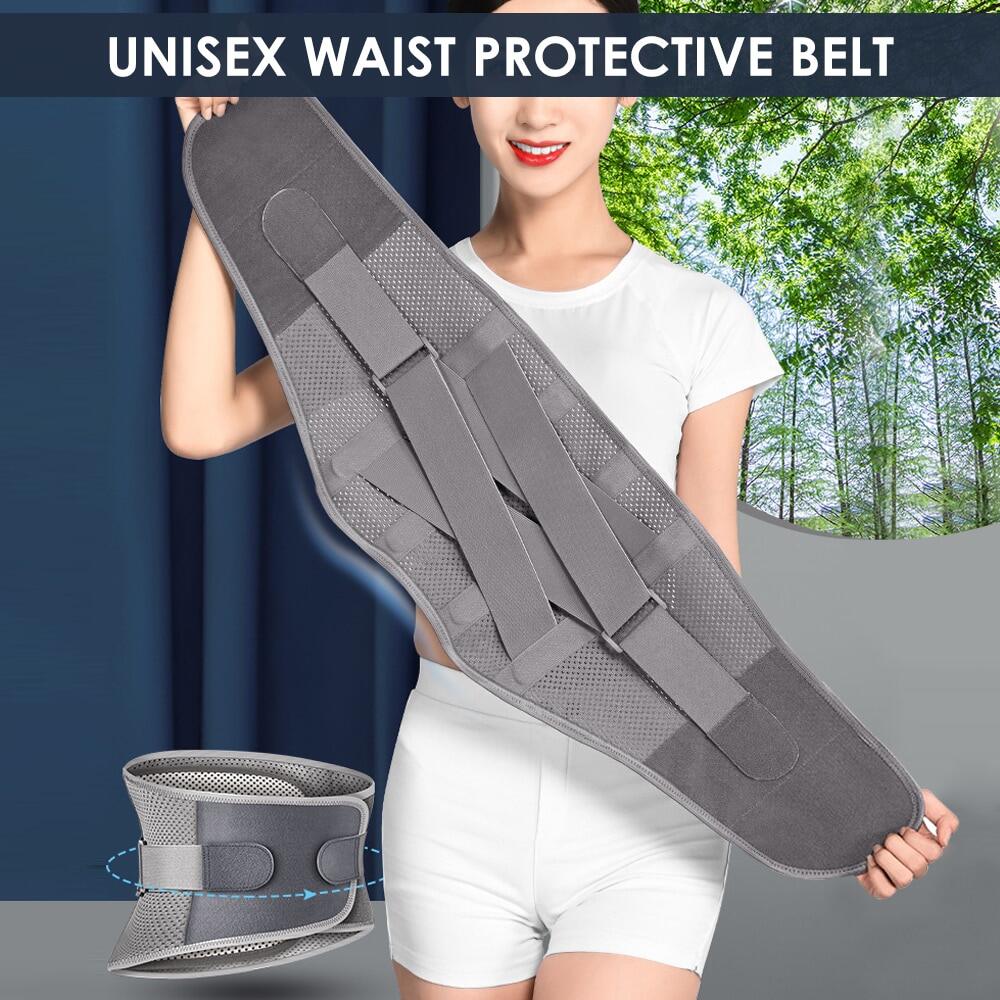 OLIKEI Elasticità Sport Vita Supporto per Uomo Donna Cintura di Sostegno Lombare Tutore per la Parte Bassa della Schiena Protezione per Il Dolore alla Vita con Cuscinetti Autoriscaldanti