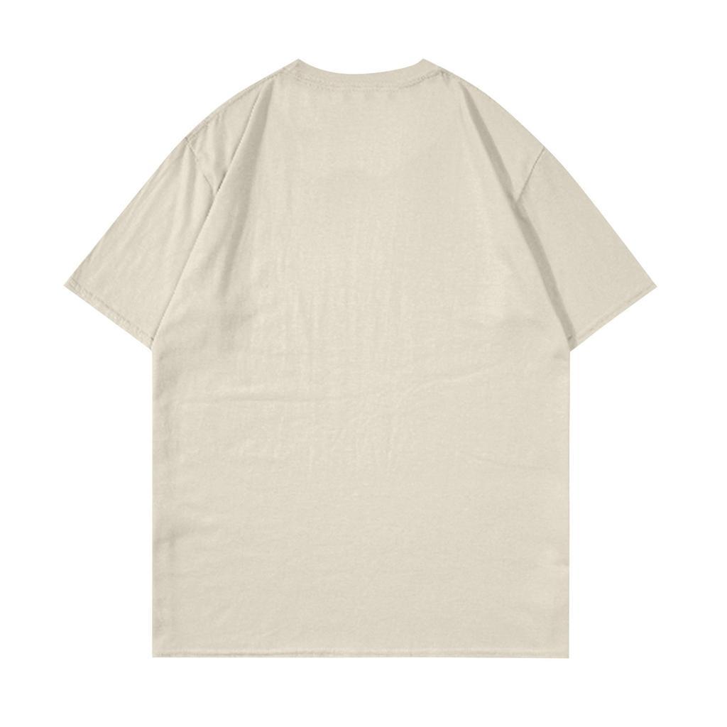 Unisex T-shirt Casual Loose Top Comfortable Round Neck T-shirt