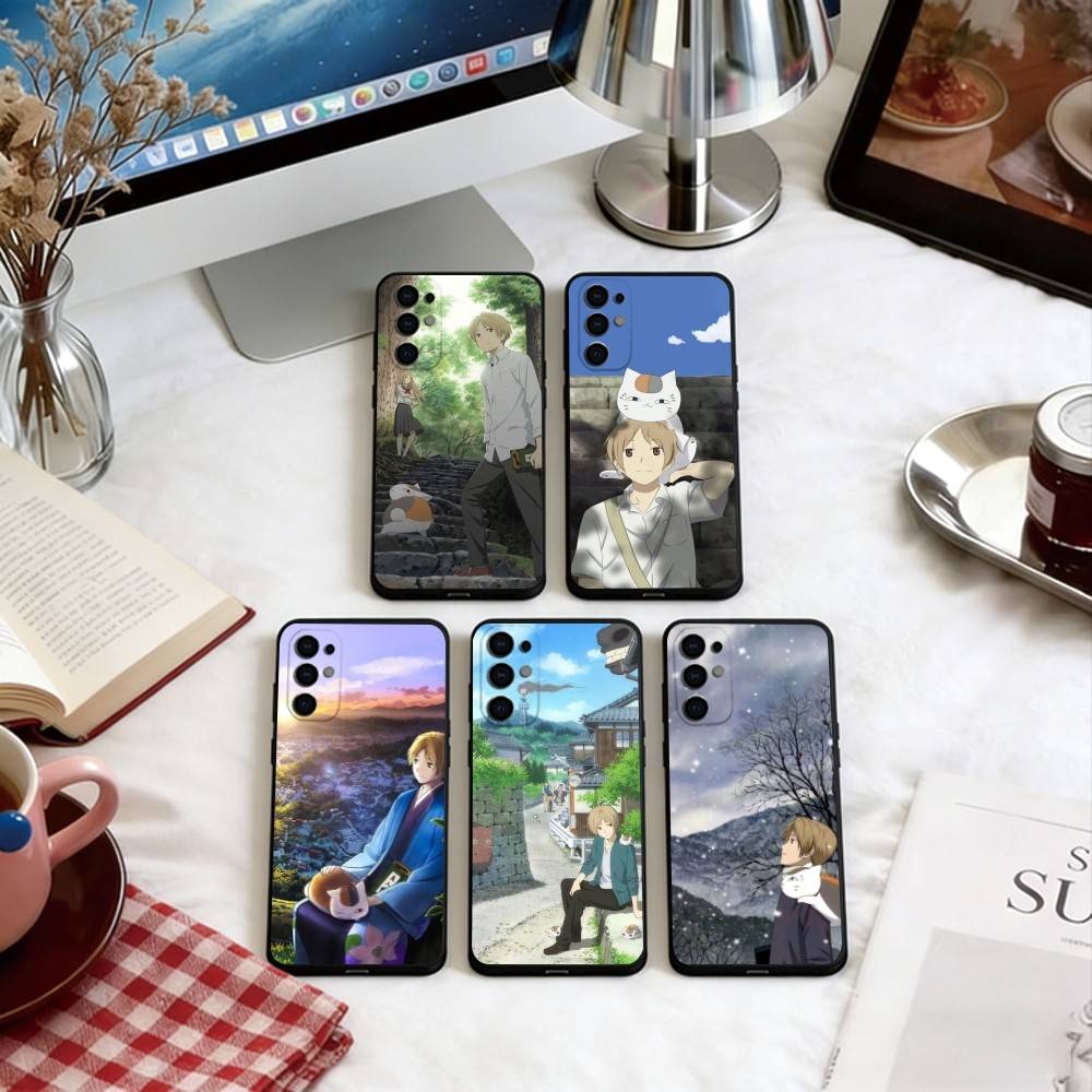 Natsume Book of Friends Phone Case For Samsung S25,S24,S21,S22,S23,S30,Ultra,S20,Plus,Fe,Soft Black Cover