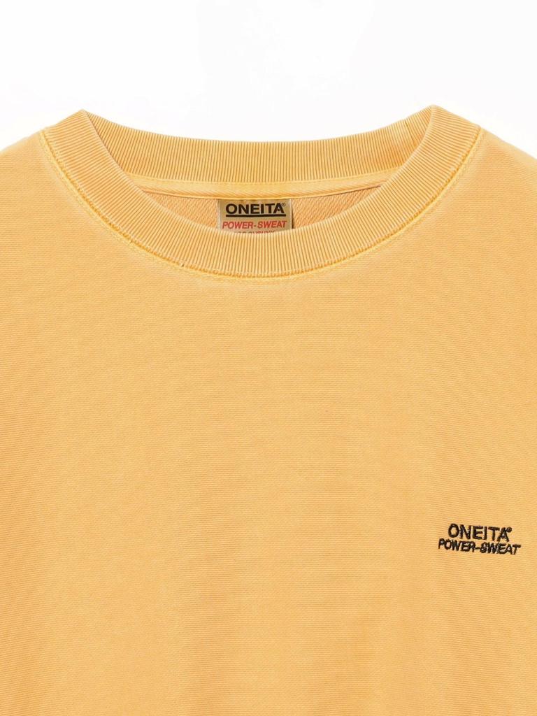 Beamsty ONEITA Pigment Dye Crewneck Sweat, Men's Mustard, Size L, 24AW, 75130692146