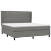 3127974 vidaXL Lit à sommier tapissier avec matelas Gris foncé 160x200cm Tissu