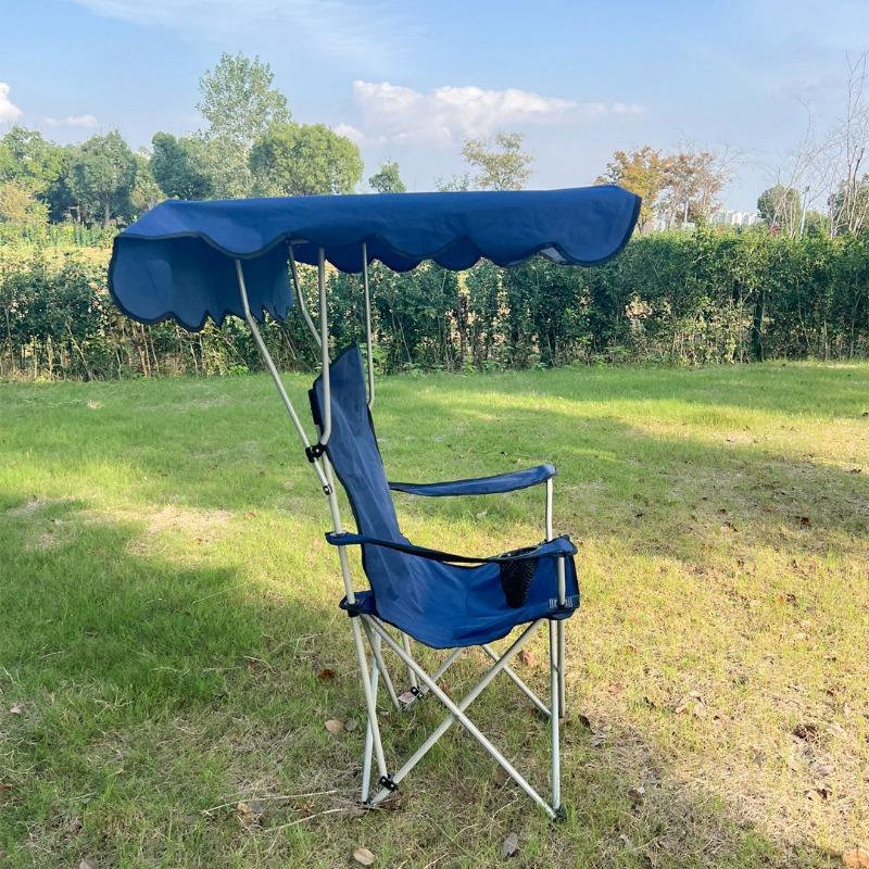 Outdoor Camping Folding Sunshade Chair With Canopy Ultra-light Beach Portable Fishing Chair Picnic