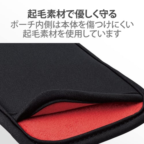 ELECOM Smartphone Pouch, Storage for 1 Device, L Size, Slip-in Type, Back Pocket Included, Black [Verified Compatibility with iPhone 16 Series] P-05SN