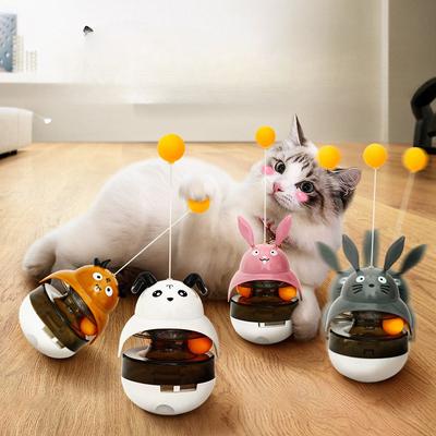 Juguete interactivo para gatos, juguete para gatos con vaso antigoteo y palo para burlarse.