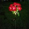 1 Bundle 7-Head Color Solar Rose Simulation Garden Light, LED Ground Inserted Atmosphere Decoration Light for Pathway Patio Gard