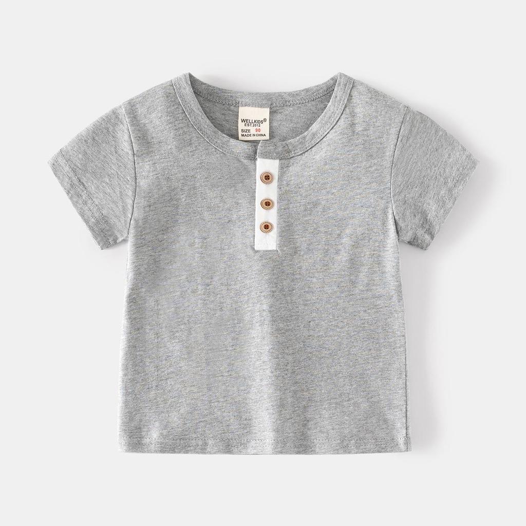 Boys' Soft and Comfortable Cotton Short-Sleeve Summer T-Shirt