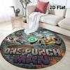 Onepunch Man Round Area Rug Carpet Rug For Living Room Bedroom Sofa Playroom Decor Nonslip Floor Mat