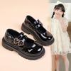Children's shoes, girls' small leather shoes for spring and autumn2026New black soft-soled shoes for middle and older children and elementary school