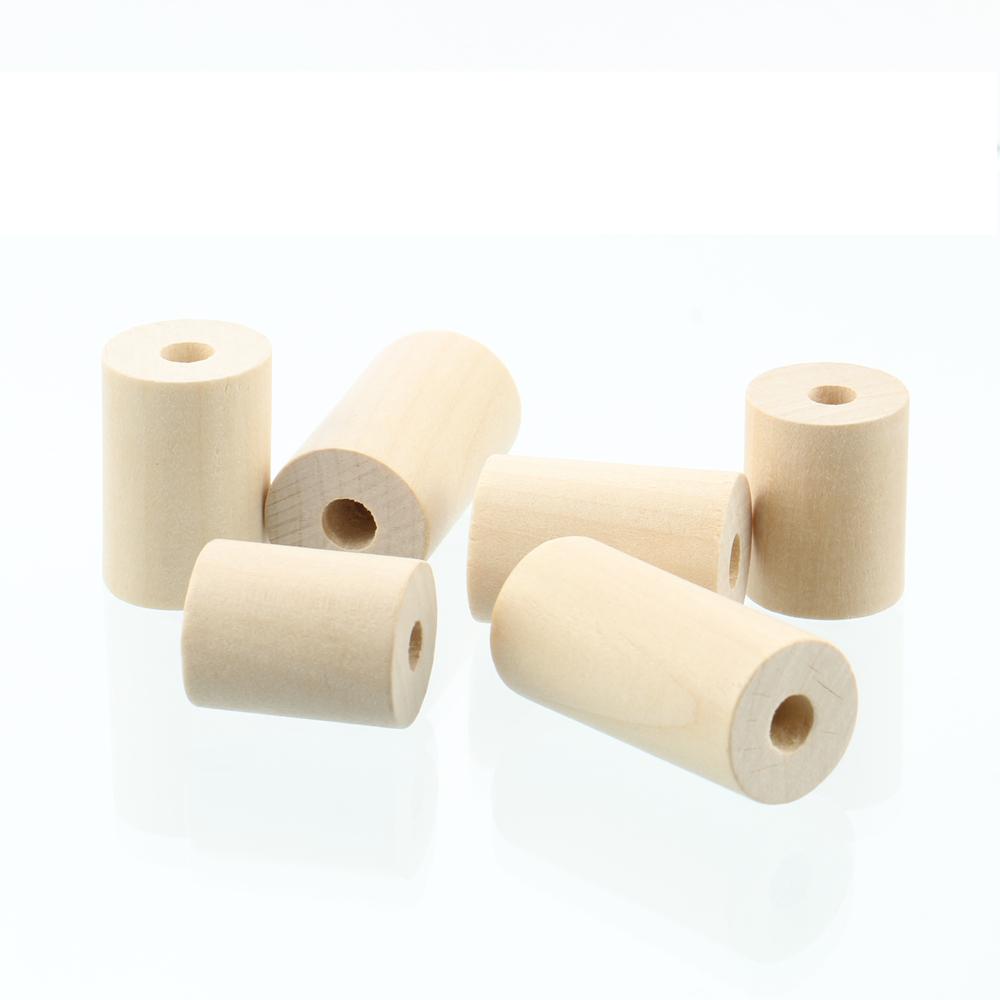 15 stk 25 mm 30 mm 40 mm Stor Sylinderform Naturtre Håndverk Store Hull Perler for DIY Håndverk Treskjæring Smykkefremstillings Tilbehør